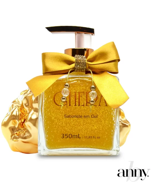 O Sabonete Gel com Glitter Dourado Ghera 350mL une cuidado, fragrância e sofisticação em um único frasco. Além de limpar profundamente a pele, ele oferece uma experiência sensorial envolvente, graças à sua textura em gel com glitter dourado.