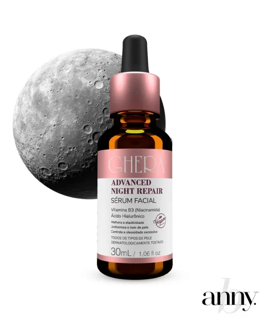 Sérum Facial Noturno Vegano Ghera 30mL é a combinação perfeita de ingredientes naturais e tecnologia avançada para cuidar da sua pele enquanto você descansa.
